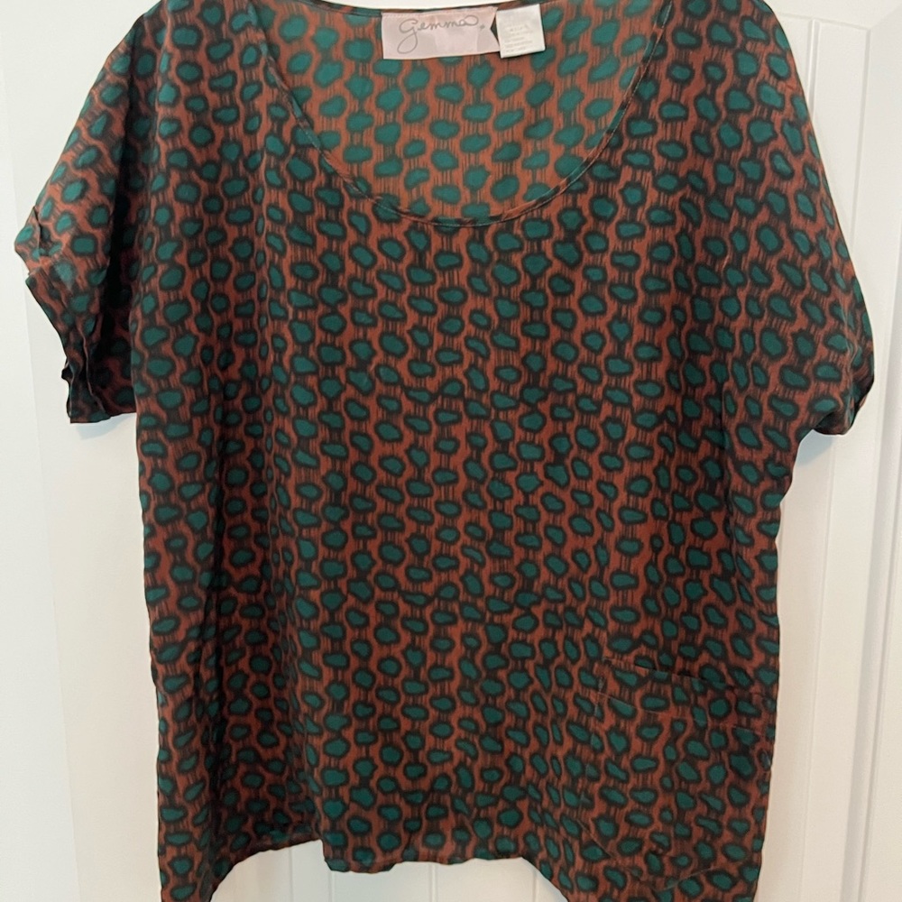 Gemma 100% silk cap sleeve top